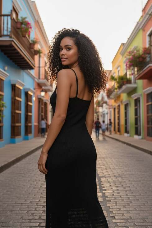 Express Black Ribbed Knit Button-Front Midi Dress - Picture 4 of 4